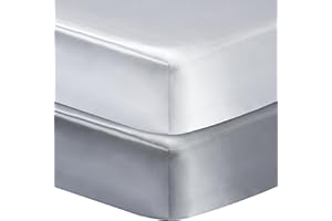 GUNTAIL 2 Pack Silk Crib Sheets for Baby with Sensitive Hair Satin Baby Mattress Sheet Boys and Girls Unisex 52’’x28’’x8’’ Fitted Sheets