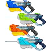 Doviden 4 Pack Water Guns for Kids and Adult, Long Range 600ML Water Squirter, Colorful Super Blaster Soaker with Clear Visible Water Tank, Swimming Pool Summer Beach Outdoor Fighting Toys