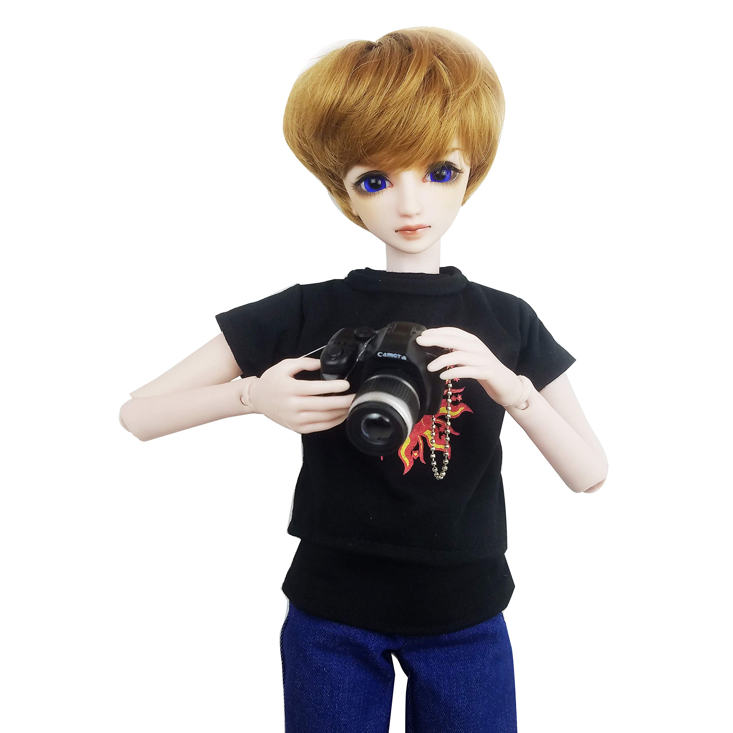 EVA BJD Full Set Photographer Jack 1/3 BJD Doll 22inch Male Boy Doll Ball Jointed Dolls + Makeup + Clothes + Pants + Shoes + Wigs + Doll Accessories