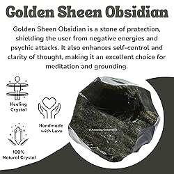 Golden Sheen Obsidian Raw Crystals and Healing