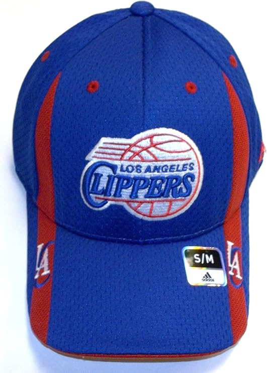 adidas Los Angeles Clippers Royal Blue Swingman Flex Fit Hat (Small/Medium) Clothing
