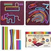 Large Sensory Activity Board, Silicone Fidget Toy for Autism, ADHD & Stress Relief, Double-Sided Quiet Montessori Fine Motor