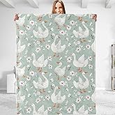 dhakalrlde Aesthetic Duck Throw Blanket - Plush, Soft, Cozy Lightweight Flannel Blanket, Warm and Fuzzy - Perfect for Women & Men, Ideal for Couch, Bed, Travel, Office, and Outdoor 50"x60"