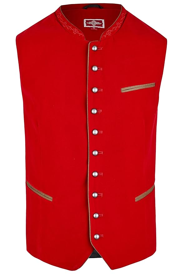 Herren Trachtenweste Jonas in 5 versch. Farben (Gr. 46-60) Samt Gilet