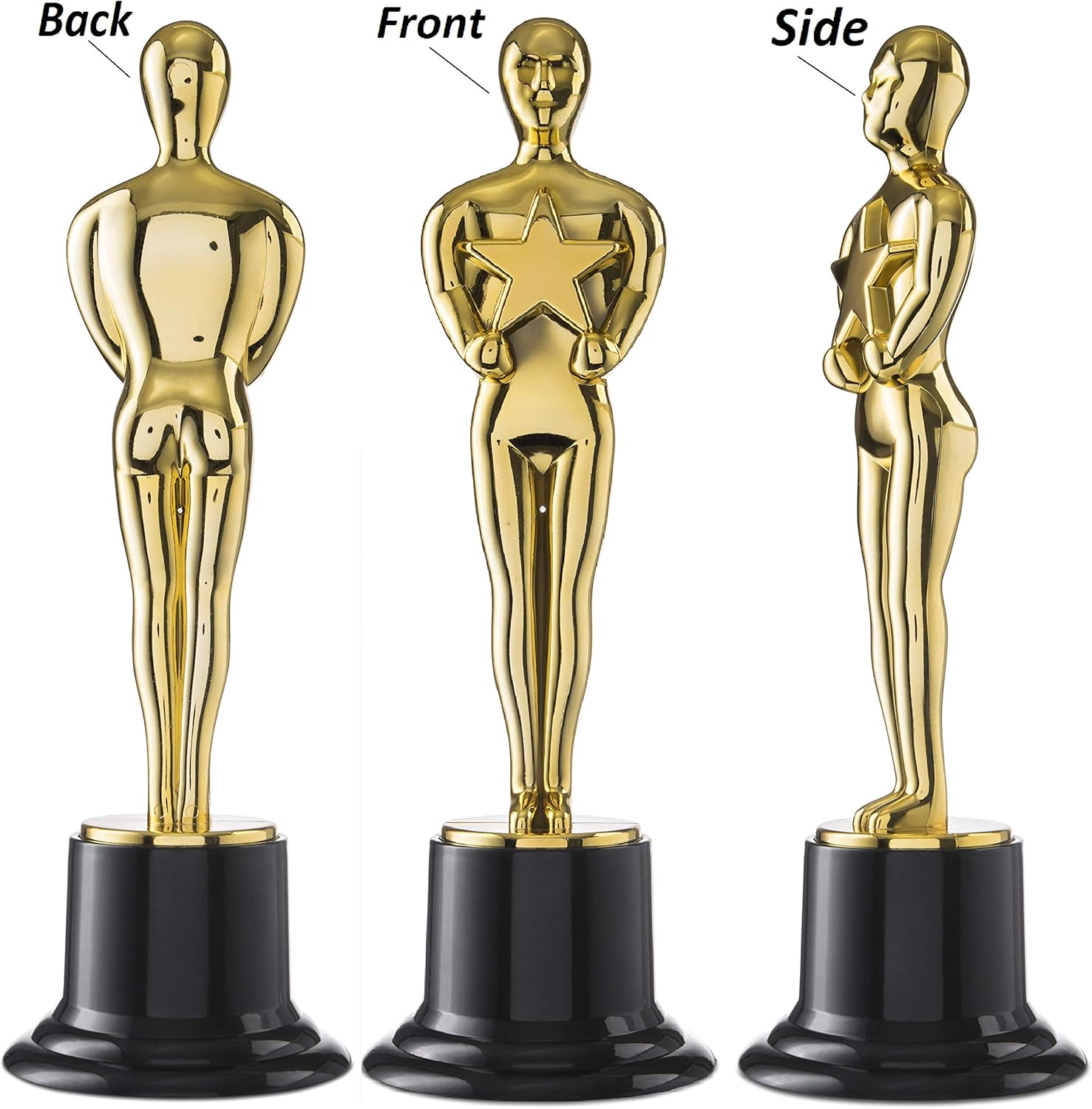 Prextex 6" Gold Award Trophys for Award Ceremony's or Party (24 Pack): Toys & Games