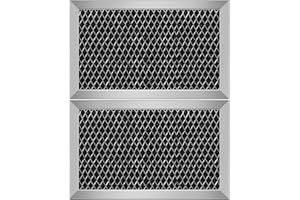 LUBIYACK 2Pcs Microwave Charcoal Filter Replacement for GE JX81C WB02X10776, Microwave Filter Replacement 7.68" x 4.85" Air Carbon Filter