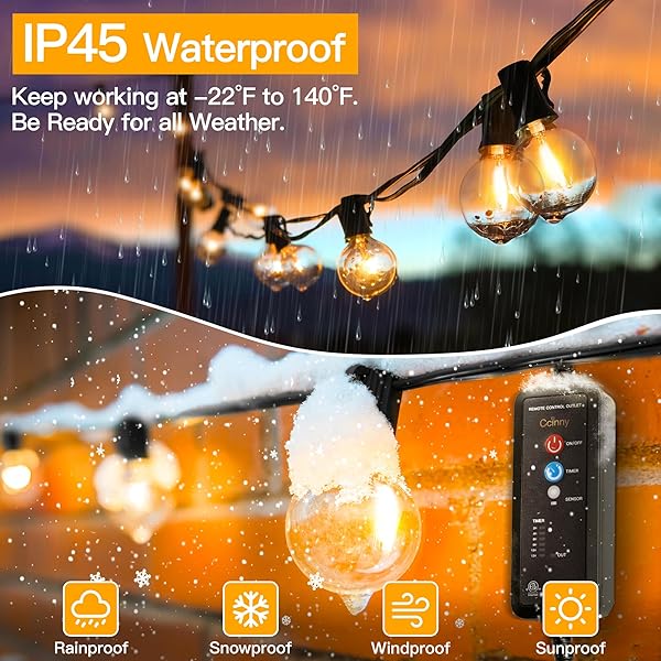 CCINNY OUTDOOR TIMER FOR LIGHTS WITH DUSK TO DAWN,3-PRONG OUTLETS POWER SWITCH WATERPROOF WITH TIMER, 10A HEAVY DUTY ELECTRICAL PLUG FOR CHRISTMAS STRING LIGHTS, INFLATABLES,DECORATIONS,PROJECTORS