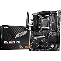 MSI PRO B650-S WiFi ProSeries Motherboard (Supports AMD Ryzen 7000 Series Processors, AM5, DDR5, PCIe 4.0, M.2 Slots, SATA 6G