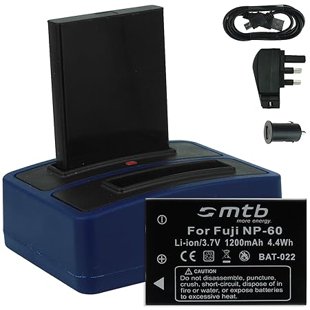 2x Akku + Dual-Ladegerät (Netz+Kfz+USB) für Drift HD (1080p), HD170 (Stealth), HD720 / Toshiba Camileo H20 ... / Ricoh Caplio