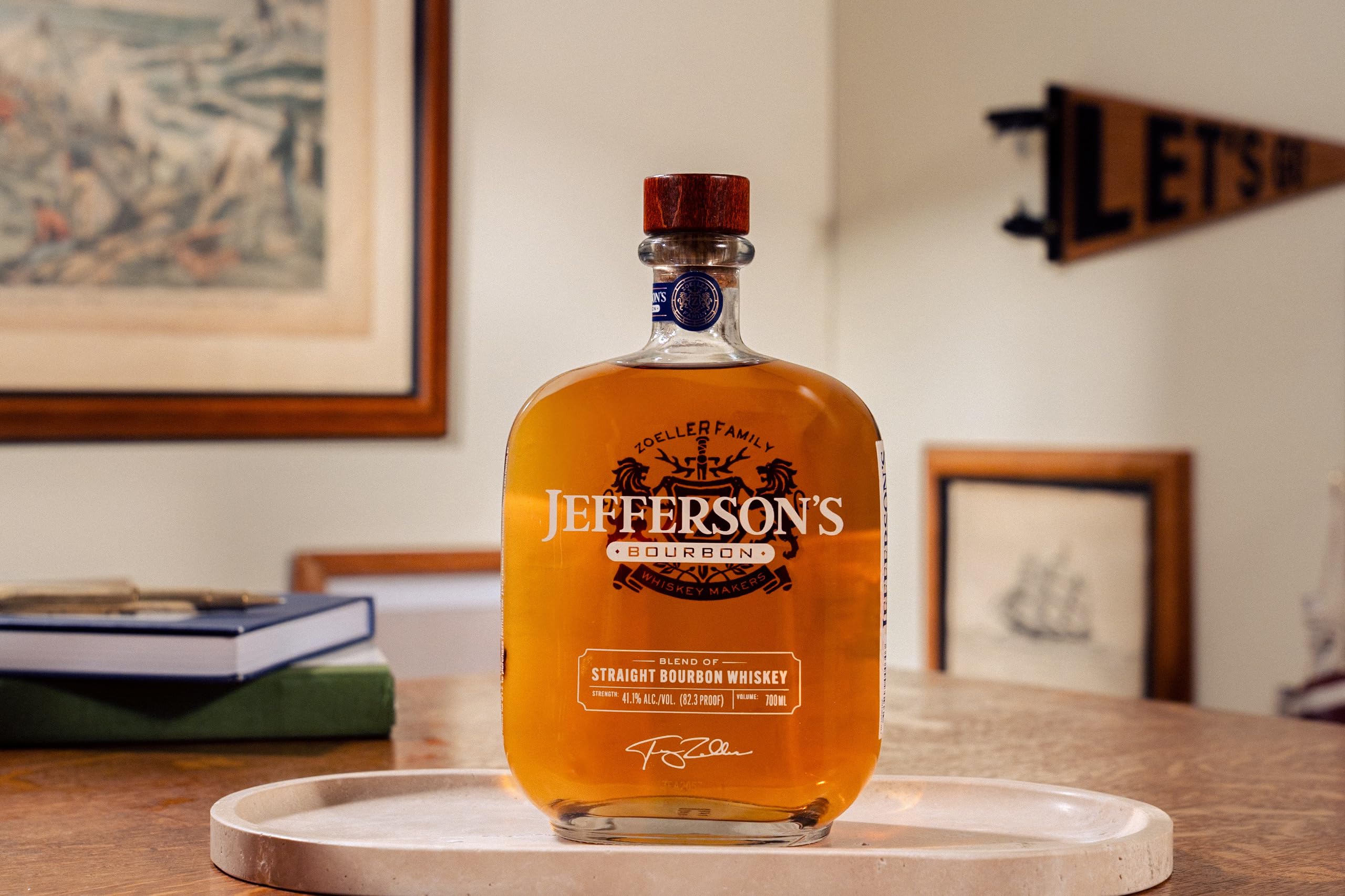 Jefferson's Straight Bourbon Whiskey, Vanille, Pfirsich, Toffee Aroma und eine feine Honig-Nuance, Pur oder in Cocktails genießbar, Vol. 41,15%, 0,7 l 2