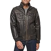 Levi's Men's Vintage Deer Faux Leather Aviator Bomber (Standard and Big & Tall)