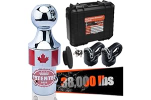 FLEXHITCH 60639 Gooseneck Hitch Kit with Triple-Ball Retention and Keyed Anti-Theft Lock，Towing 38,000 lb GTW / 9,500 lb Vert