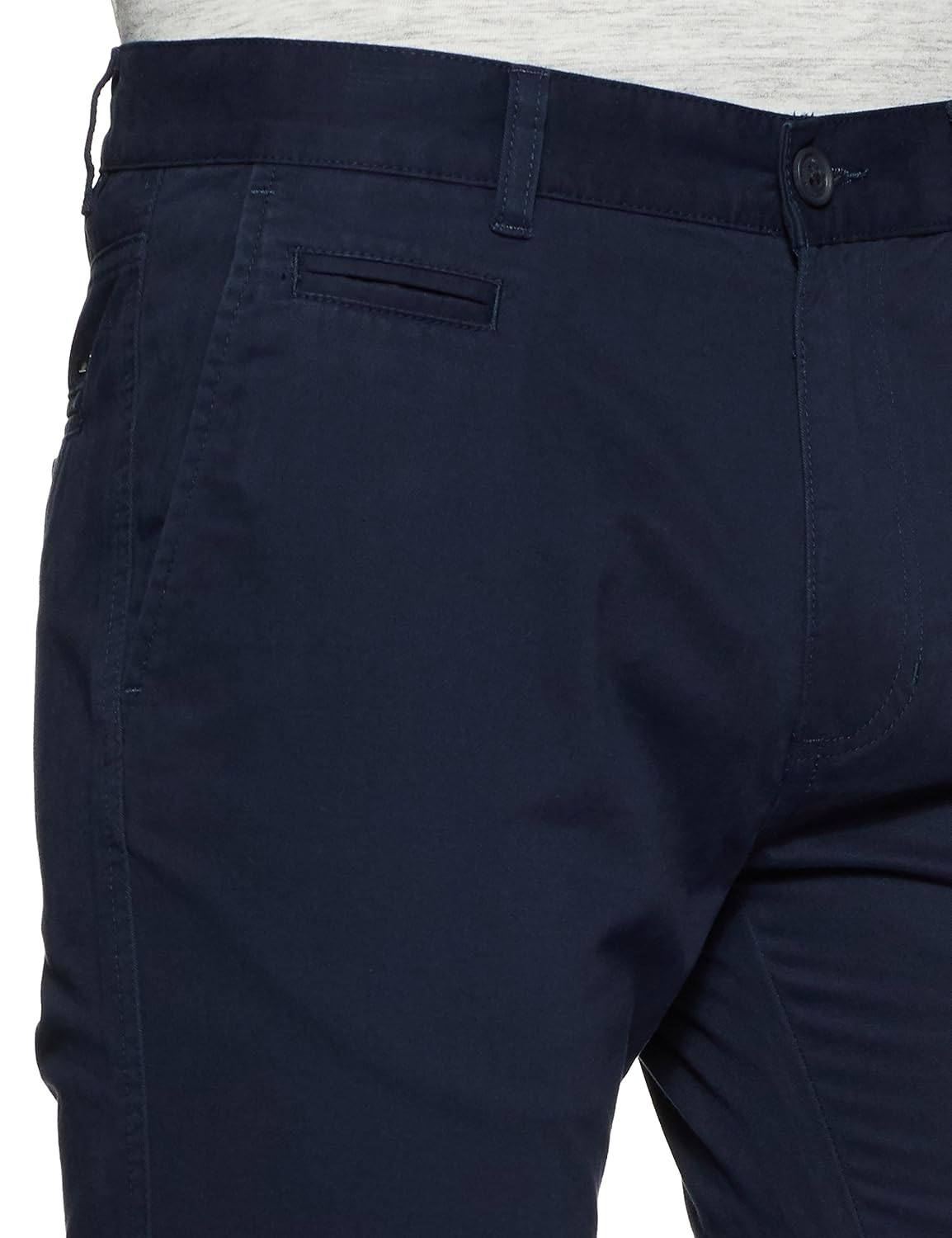 peter england men's slim fit casual trousers