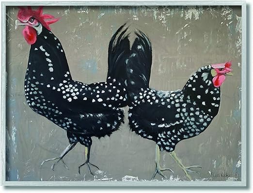 rooster painting on wood