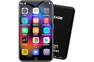 ZAQE MP3 Player with Bluetooth and WiFi, 80GB Storage& Android OS, 4" Touch Screen Spotify Music&Video Player, Built-in Speaker, FM Radio, MP4 Player for Kids