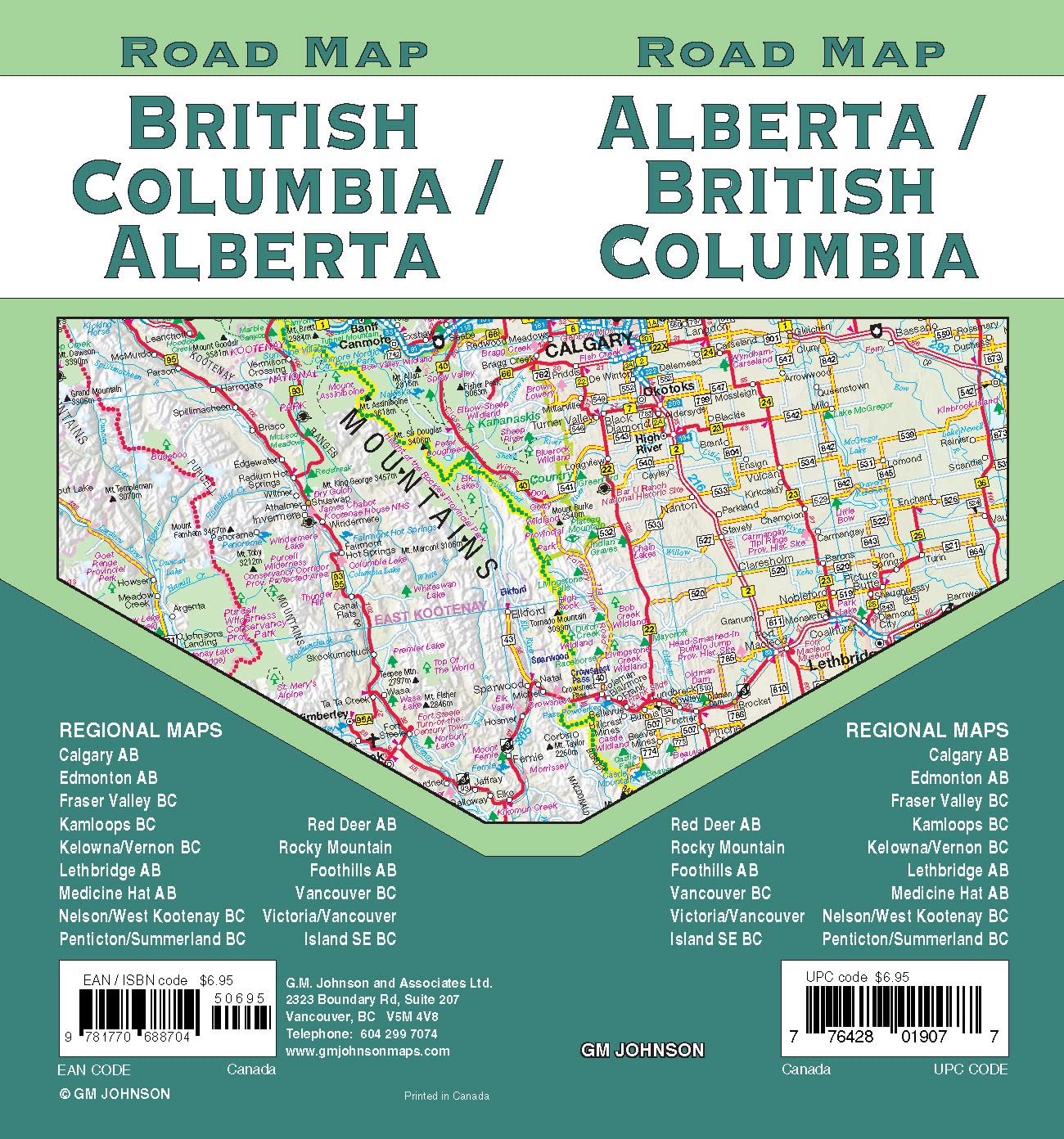 Photo 1 of Alberta/British Columbia Road Map