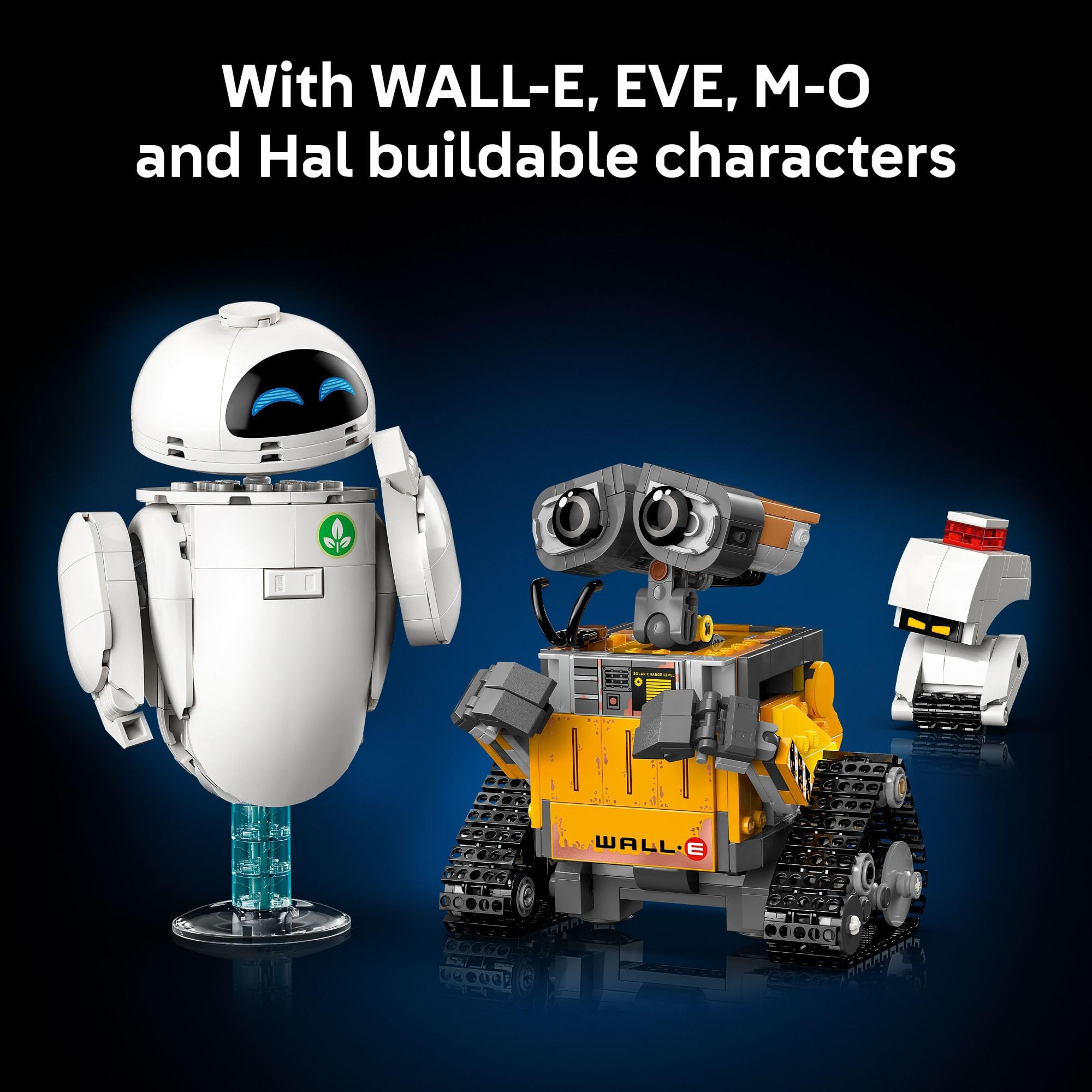 LEGO Disney & Pixar Wall-E & EVE Set de construcción para adultos, mayores de 18 años - Decoración de oficina en casa, estantería o habitación para fanáticos de Disney - Ideas de regalos para hombres y mujeres - 43279