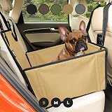 Wuglo Extra Stable Dog Car Seat with Seat Belt – Waterproof, 4 Straps