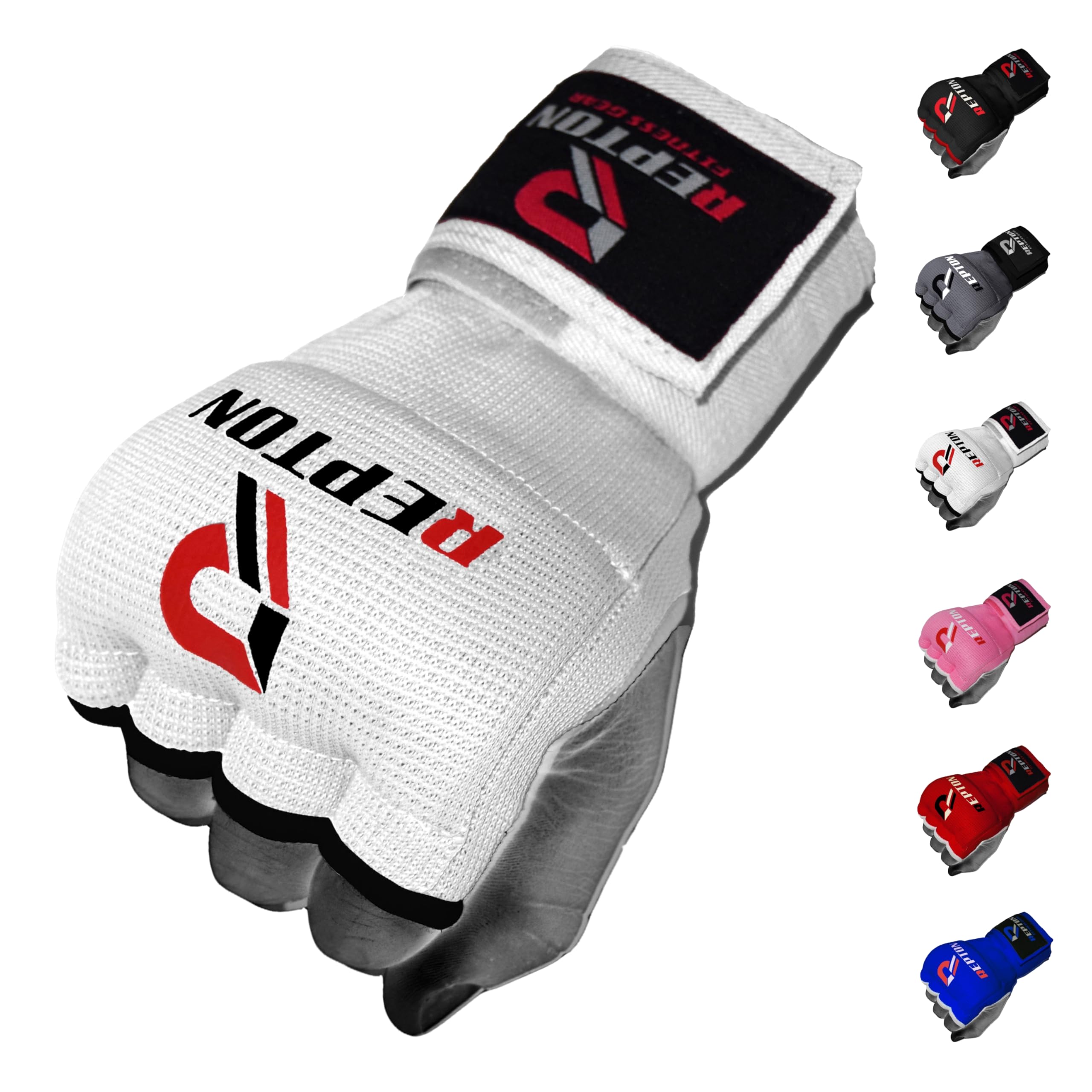 Boxing Hand Wraps Quick 100cm Long Wrist Straps Inner Gloves Boxing for Hand Protection Elasticated, Padded Fist for MMA Martial Arts Combat Gloves for Men Women and Kids (White, S/M)