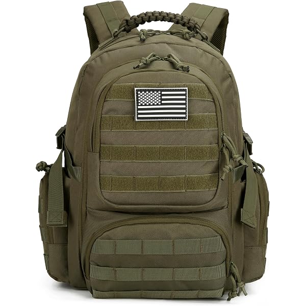 Großer 3-Tage-Rucksack – Erweiterbar 39–64 Liter, Militärisches Design – Für Camping, Wandern & Reisen