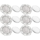Healifty Brooch Base Panel 30Mm Oval Pin Back Settings 30 Pcs Crafting Blank Brooches for DIY Jewelry Making and