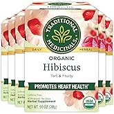 Traditional Medicinals - Organic Hibiscus Herbal Tea (6 Pack) - Supports Heart Health - 96 Tea Bags Total