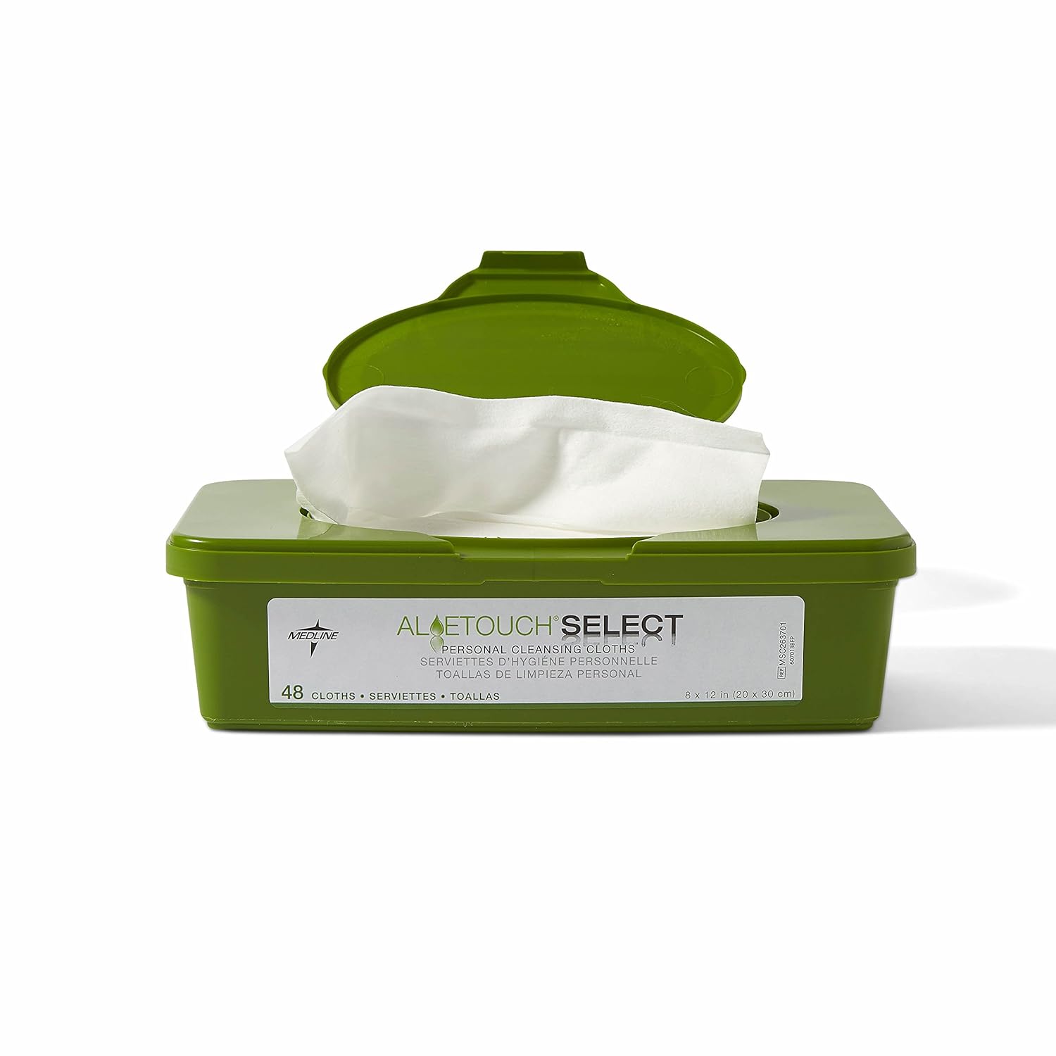 Medline MSC263701 AloeTouch Select Heavyweight Personal Cleansing Cloth Wipes, 576 Count, Scented, 8 x 12 inch Adult Large Incontinence Wipes: Industrial & Scientific