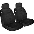 DICKIES 2-Piece Dual-Protection Seat Covers for Cars and SUVs, Reinforced Car Seat Covers, Universal-Fit Automotive Seat Covers, Car Seat Protectors - Black