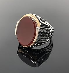 KAR New 925K Sterling Silver Red Agate