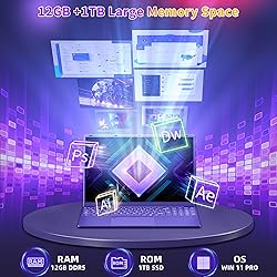 16" Purple Gaming Laptop 12G LPDDR5 RAM 1TB NVMe