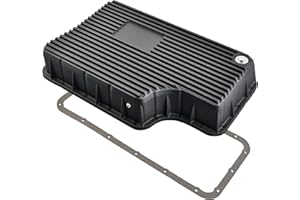 SPBREW Transmission Oil Pan for 2011-2019 Ford 6.7L 6R140 Powerstroke, Heavy Duty Cast Aluminum with Oil Pan Gasket & Drain Plug, Black