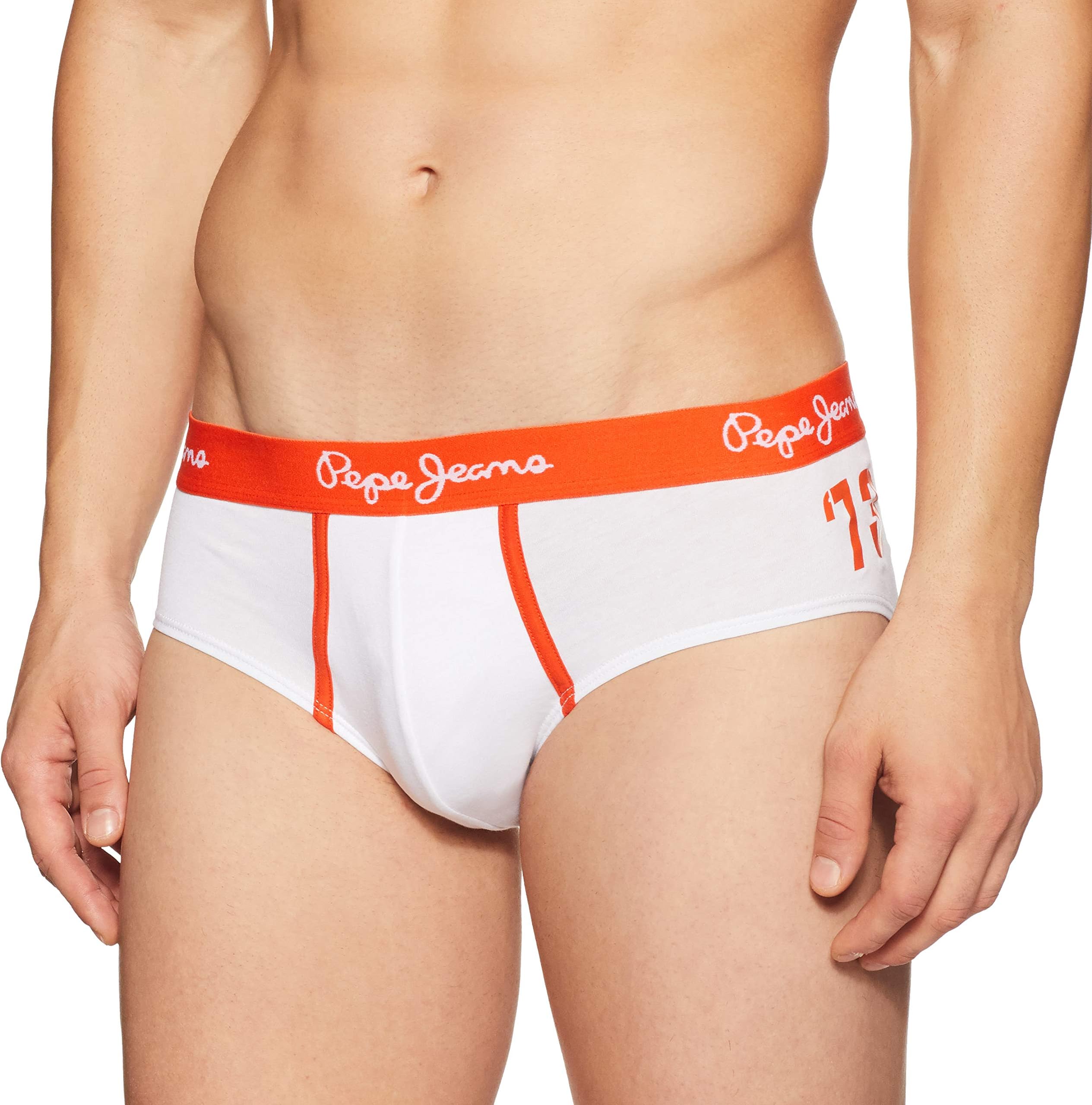 Pepe JeansInnerwear Men's Cotton Brief (Pack of 1) (CLB04-01_White_White_80-85_White_85 CM)