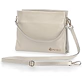 Baroncelli Leather Tote Bag Medium Size Genuine Italian Pebbled Leather Designed and Made in Italy