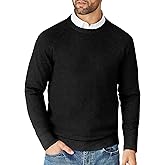 COOFANDY Men's Crewneck Sweater Casual Dress Pullover Sweaters Slim Fit Lightweight Long Sleeve Raglan Sweaters