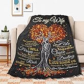 to My Wife, Love Made Us Forever Blanket Ultra-Soft Warm Plush Soft Throw Gifts Lightweight Flannel Blankets for All Season Bed Couch Chair Living Room 50"x40" Small for Kids