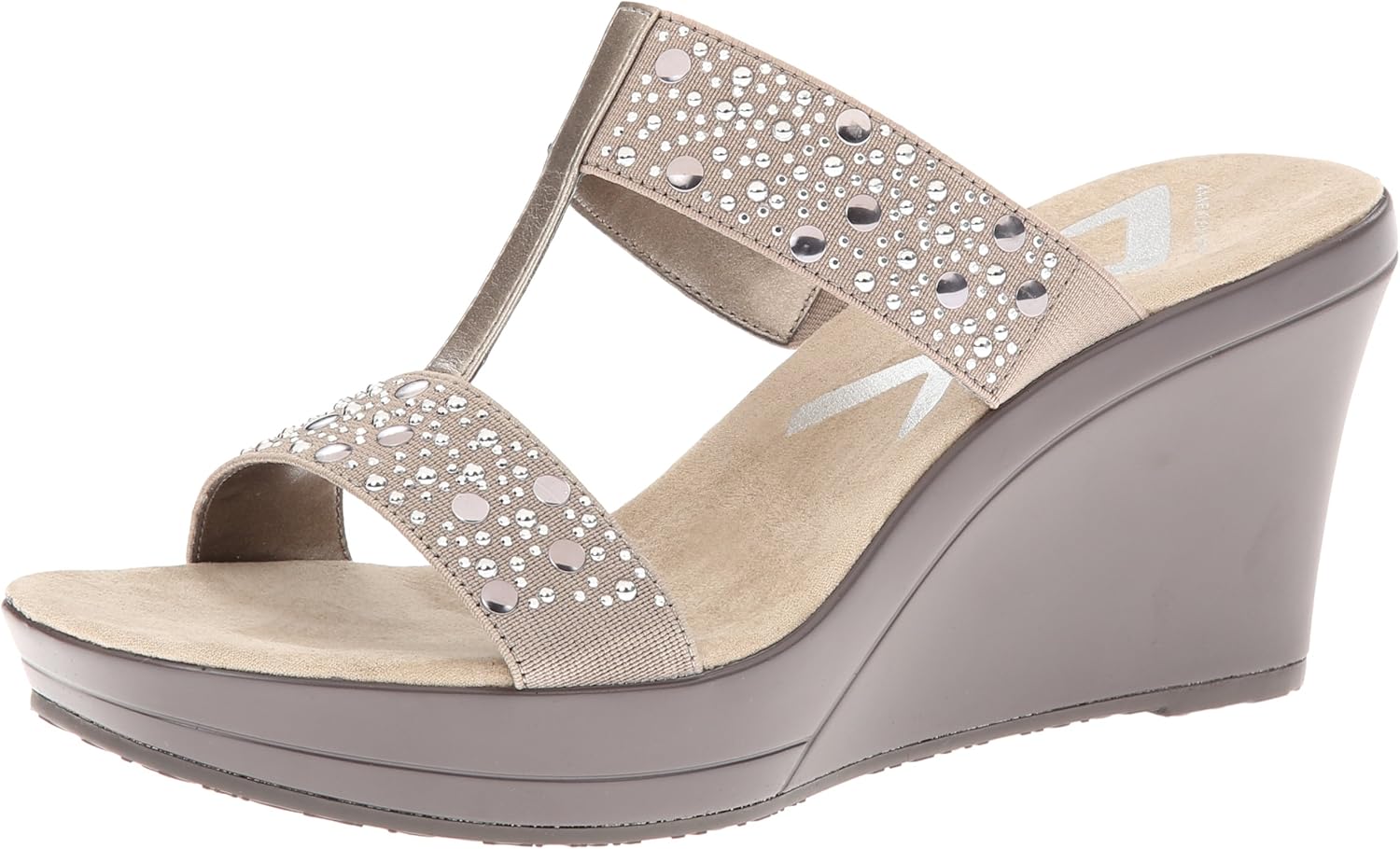 Amazon.com | Anne Klein Sport Women's 7 Yolande Wedge Sandal, Taupe, 6.5 M US | Platforms & Wedges