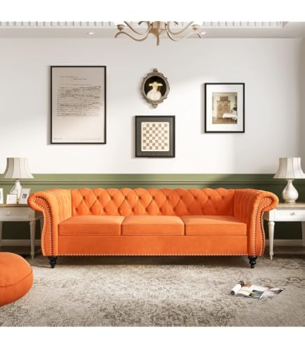 Amazon.com: ACME Furniture Versailles Crescent Sofa Tufted Silver