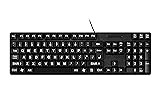 MCSaite Large Font Print USB Wired 104 Keys