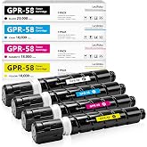 LeciRoba GPR-58 GPR58 Remanufactured Toner Cartridge Replacement for Canon | GPR-58 for imageRUNNER Advance C256iF C356iF C257iF C357iF C259IF C359IF DX Printer (4-Pack)