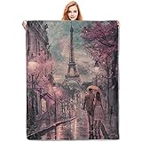 VANZEV Paris Eiffel Tower Throw Blanket Gifts, Soft