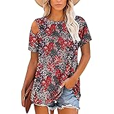 KISSMODA Women's Short Sleeve Loose Fit Casual Dressy T-Shirt