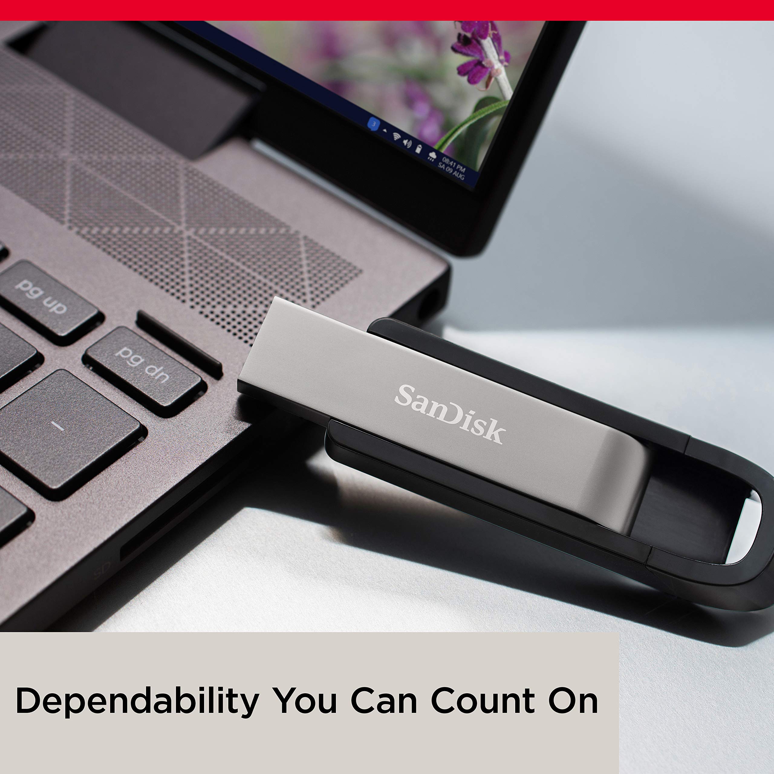 SanDisk 128GB Extreme Go USB 3.2 Type-A Flash Drive - SDCZ810-128G-G46, Metallic Bronze/Gloss Black