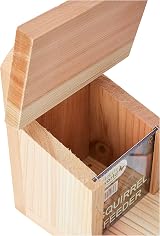 Wildlife World Wooden Squirrel Feeder Box with Lift Up Lid view 2