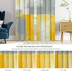 Batmerry Grey Abstract Art Blackout Curtains for