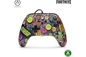 PowerA Advantage Wired Controller for Xbox Series X|S - Fortnite Glow, gamepad, wired video game controller, gaming controlle