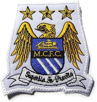 Amazon マンチェスターシティ 白 エンブレムワッペン Wap259 Fans エンブレムワッペン サッカー