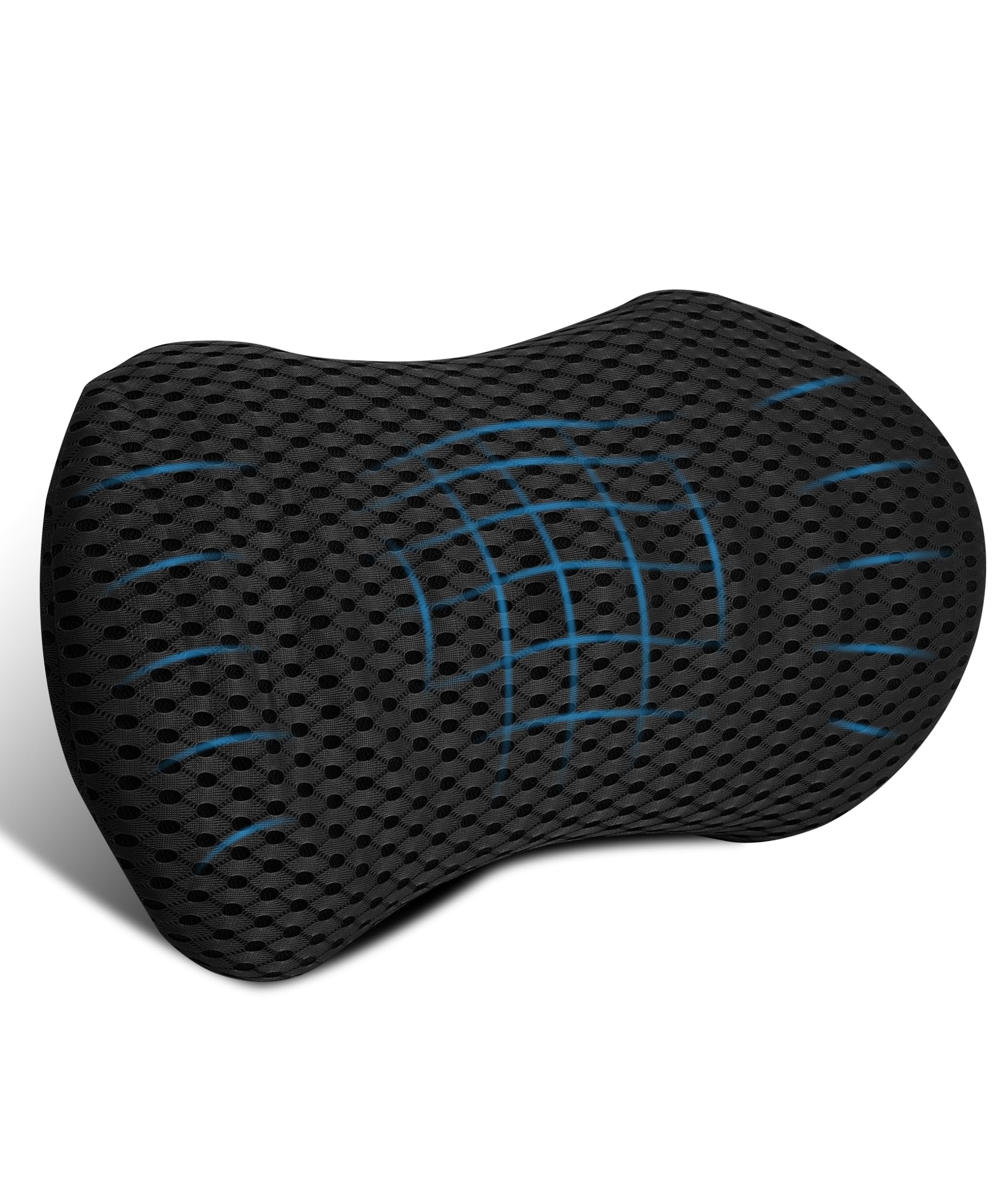 Photo 1 of Gugxiom Lumbar Support Pillow, Memory Foam Back Support Pillow, Back Pillow for Low Back Pain Relief, Ergonomic Streamline Car Seat, Lumbar Pillow for Sleeping Rest, Travel, Couch (Black)