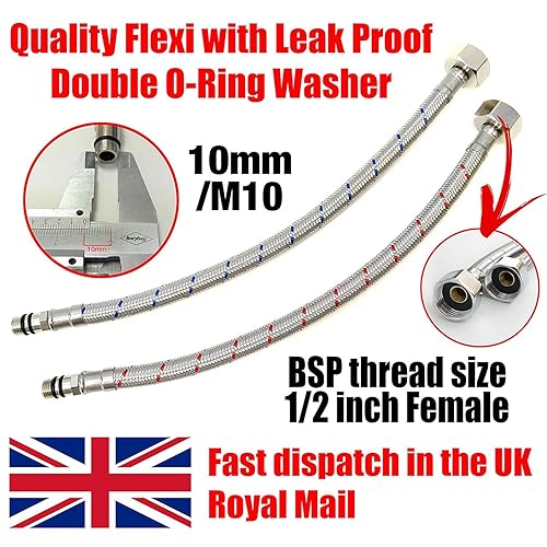 Flexible Hose Pipe Tap Tails for Monobloc Basin Or Kitchen Taps 400mm