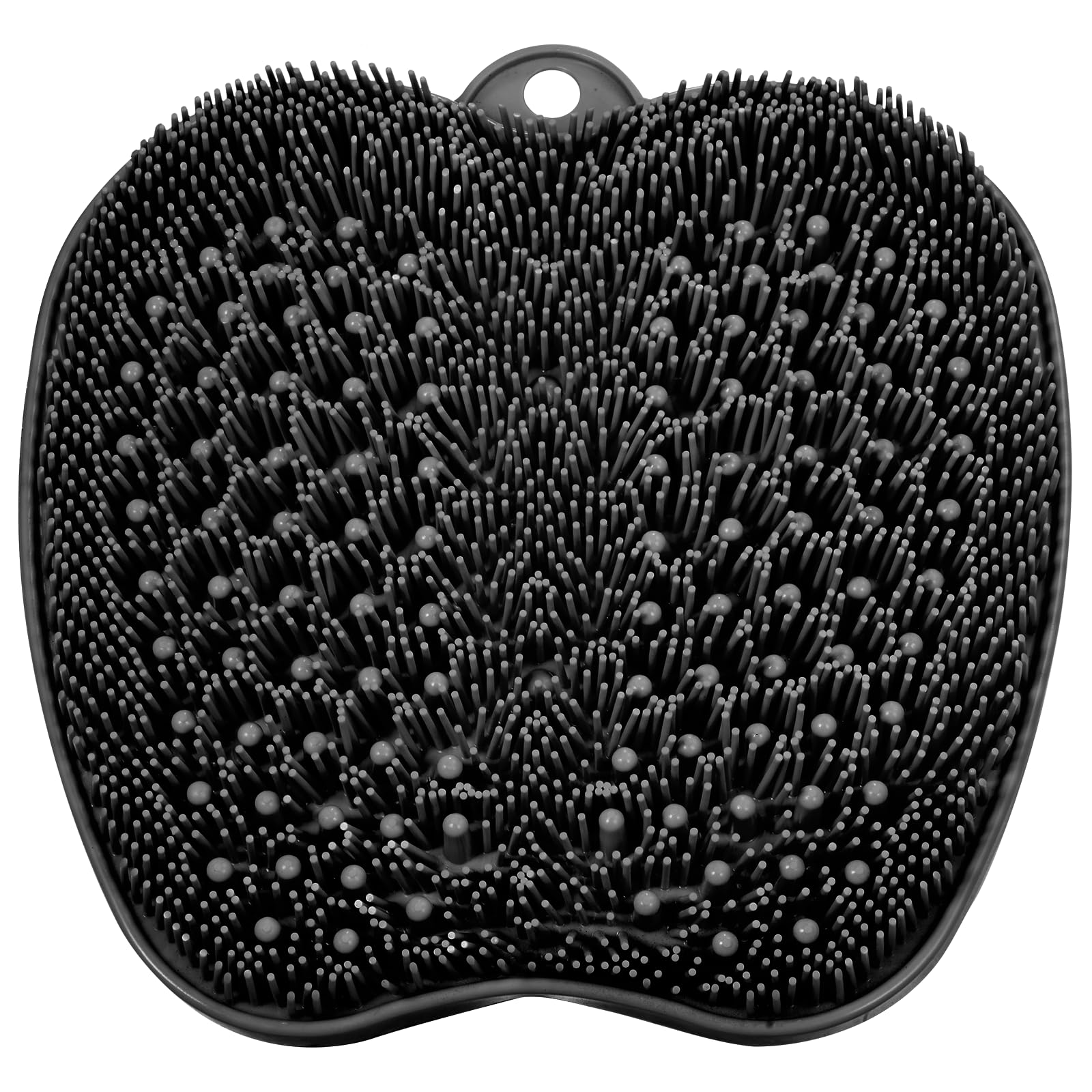 BESKAR Larger Shower Foot Scrubber Mat with Non-Slip Suction Cups- Cleans, Smooths, Exfoliates & Massages your Feet Without Bending, Improve Foot Circulation & Soothes Tired Feet- Black