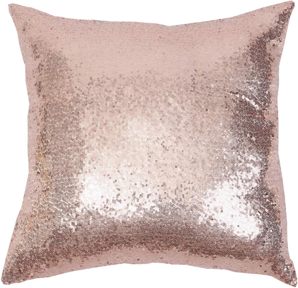 Amazon Com Poise3ehome 18x18inches Sequin Pillow Covers Satin